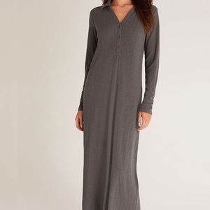 Z Supply Willow Henley Dress XS Grey